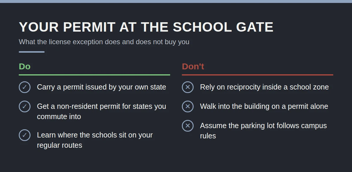 Summary card: Your Permit at the School Gate