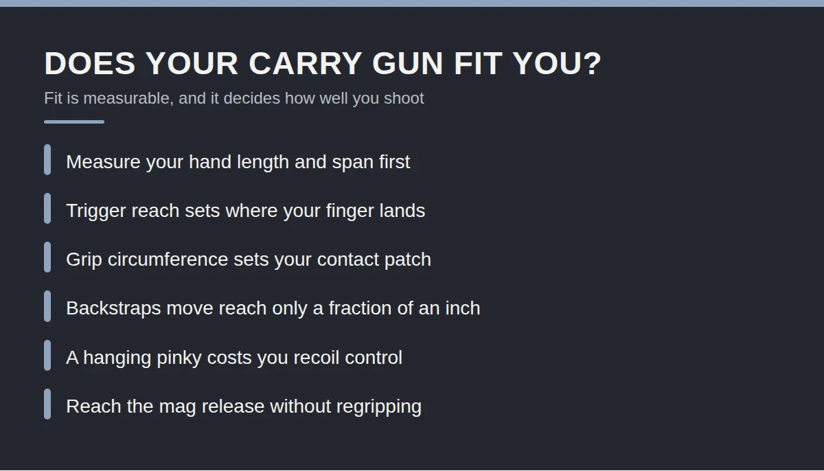 Summary card: Does Your Carry Gun Fit You?