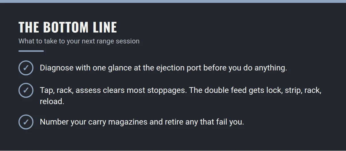 Summary card: The Bottom Line