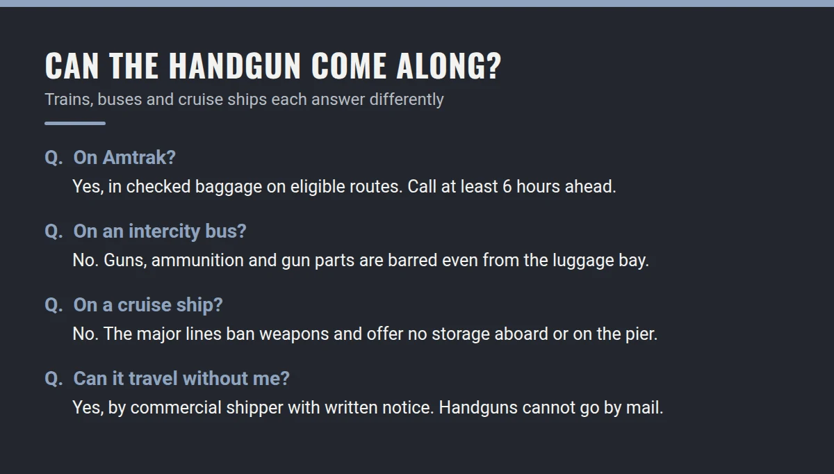 Summary card: Can the Handgun Come Along?